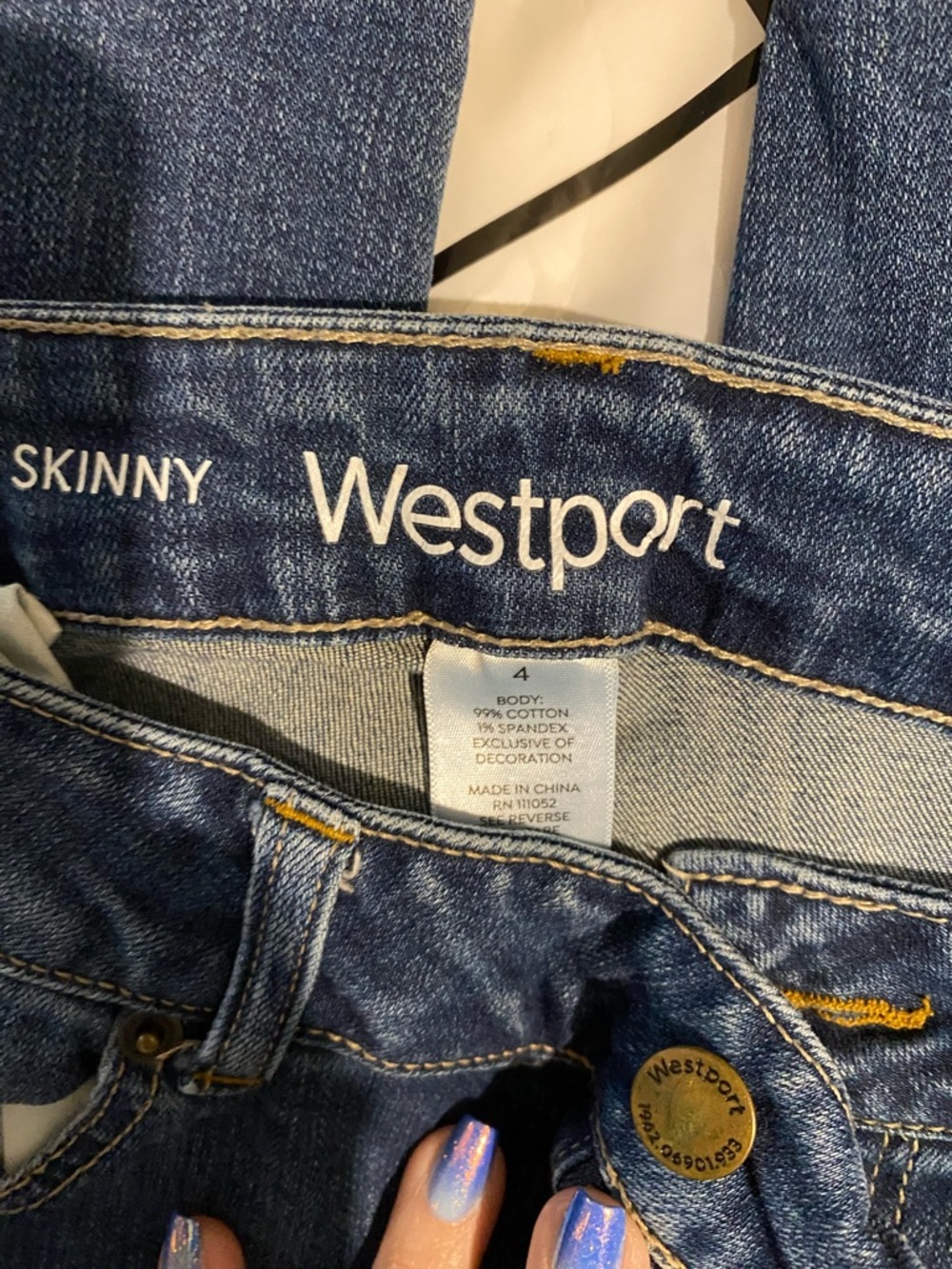 Westport Skinny Embroidered Jeans
